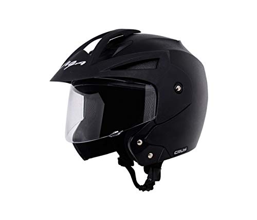 Vega Crux Half Face Helmet (Black, M)