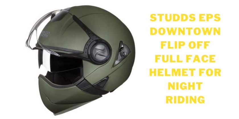 Studds EPS Downtown Flip Off Full Face Helmet for night riding