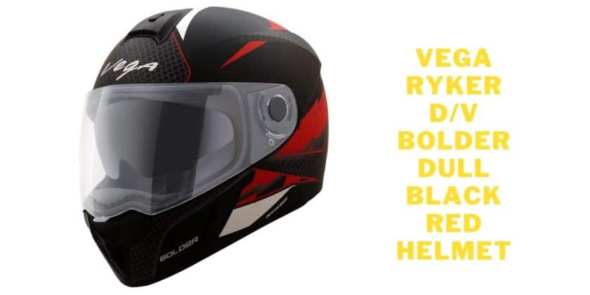Vega Ryker DV Bolder Dull Black Red Helmet