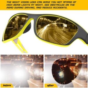 Wraparound HD Vision Polarized day and night glasses for bike riding (Men and Women)